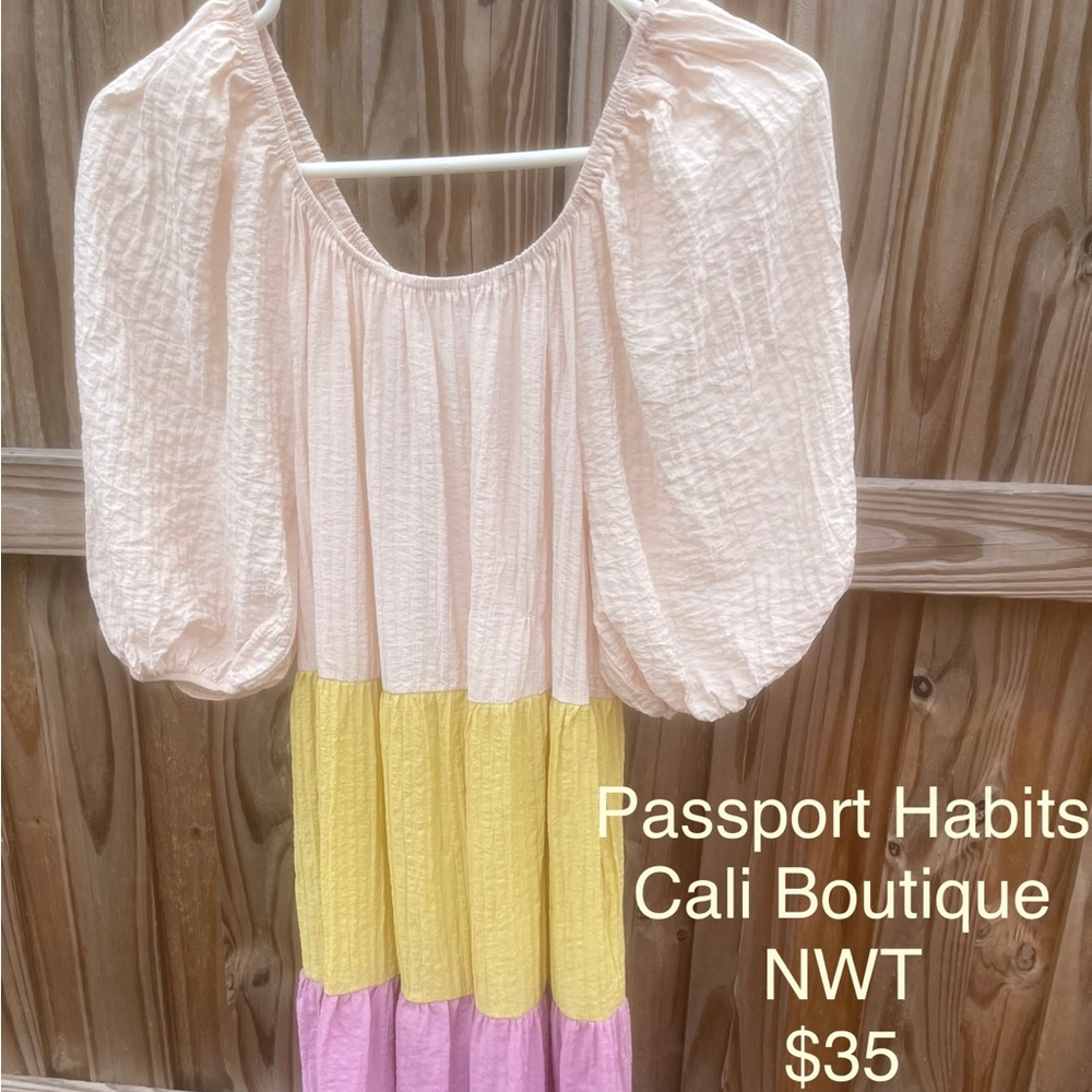 Boho colorblock maxi